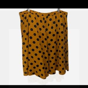 Compania Fantastica Polka Dot Full Skirt 3X City Modern Artsy Brown Black #15